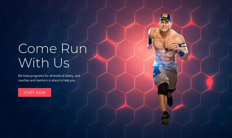 Come Run With Us Homepage Design