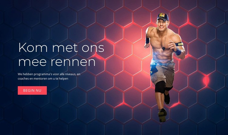 Kom met ons mee rennen HTML5-sjabloon