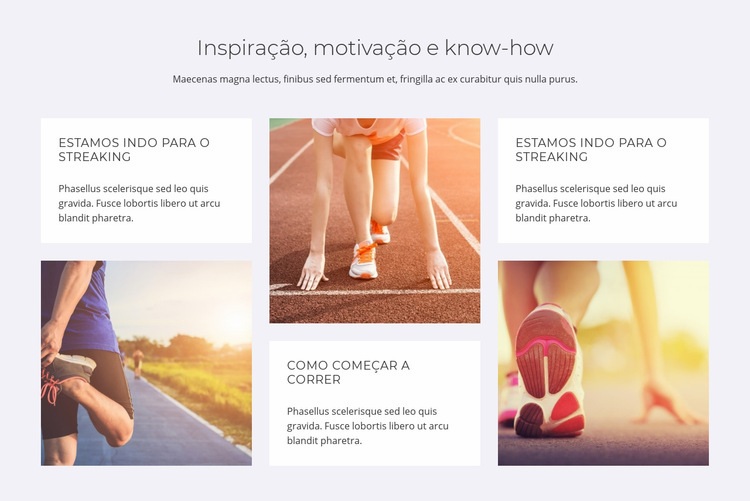 Motivação de inspiração e know-how Design do site