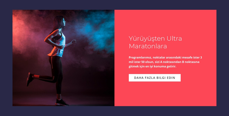 Ultra maraton yürüyüş HTML Şablonu