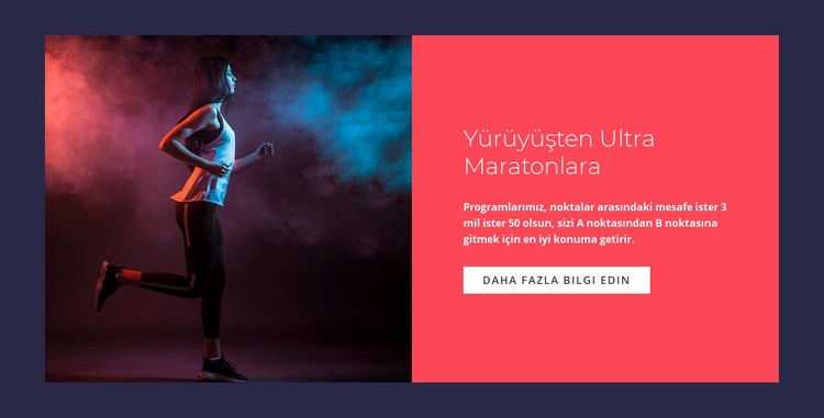 Ultra maraton yürüyüş HTML5 Şablonu