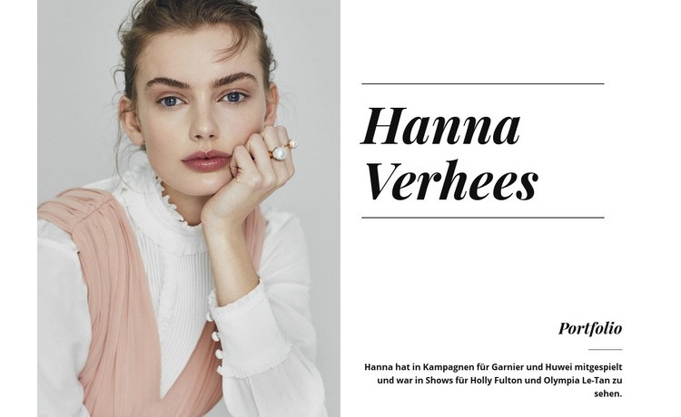 Hanna verhees Website-Modell