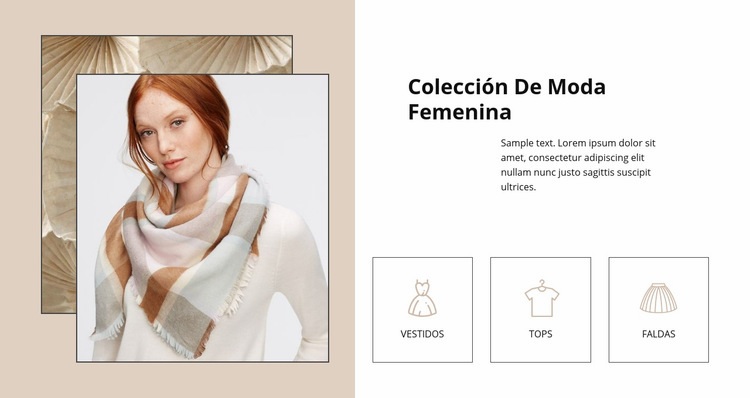 Colección de moda femenina Plantillas de creación de sitios web