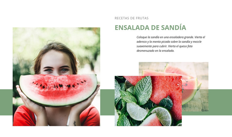 Recetas de frutas Plantilla HTML