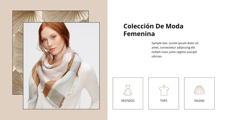 Colección de moda femenina Plantilla de sitio web