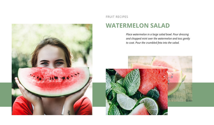 Fruit recipes Homepage Design