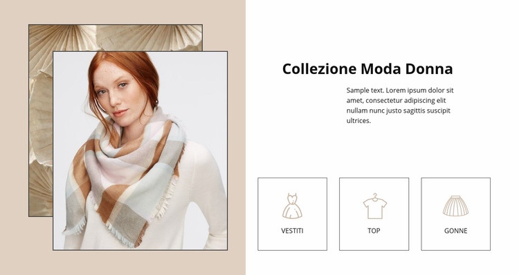 Collezione di moda donna Progettazione di siti web