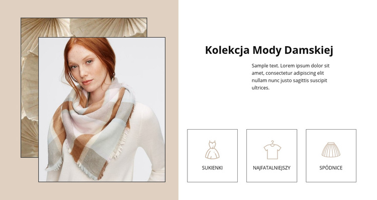 Kolekcja mody damskiej Motyw WordPress