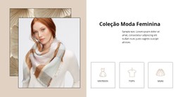 Coleção De Moda Feminina Modelo Limpo E Mínimo