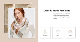 Página HTML Para Coleção De Moda Feminina