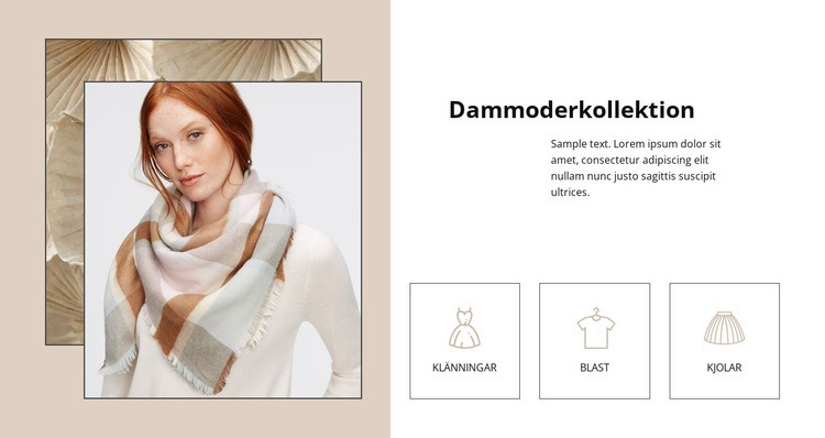 Dammoderkollektion CSS -mall