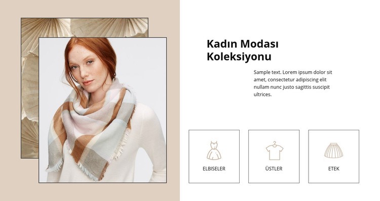 Bayan Moda Koleksiyonu Web Sitesi Mockup'ı