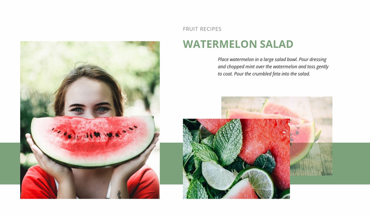 Fruit recipes Website Mockup