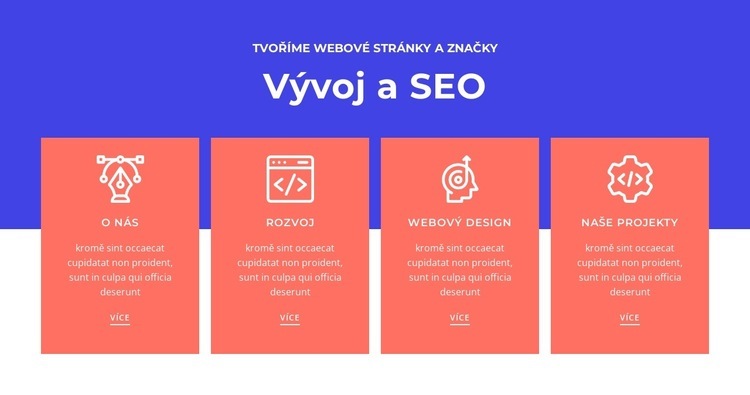 Vývoj a SEO Šablona HTML