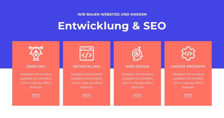 Entwicklung und SEO CSS-Vorlage