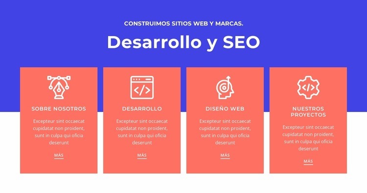 Desarrollo y SEO Maqueta de sitio web