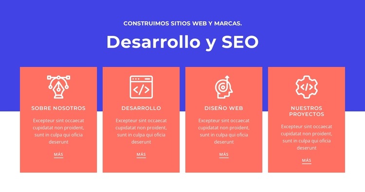 Desarrollo y SEO Plantilla de sitio web