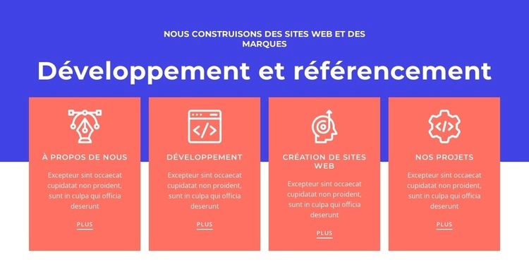 Développement et référencement Conception de site Web