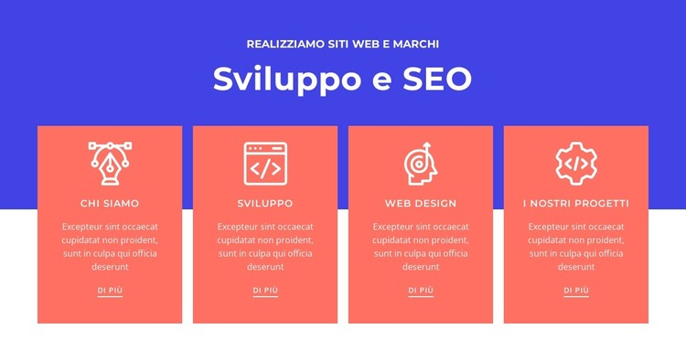 Sviluppo e SEO Modello HTML