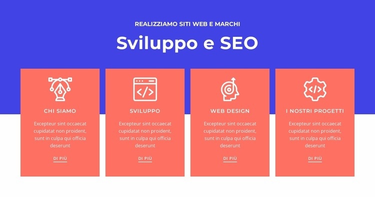 Sviluppo e SEO Modello HTML5