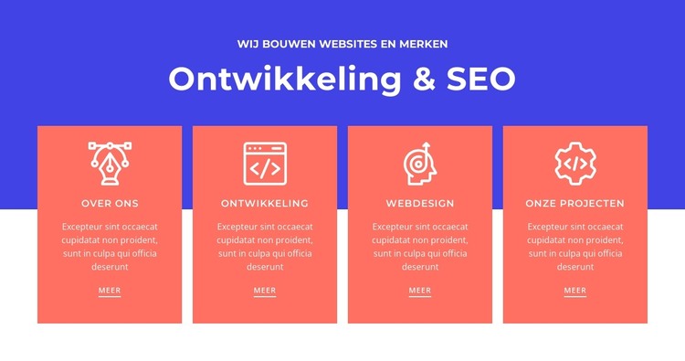 Ontwikkeling en SEO HTML-sjabloon