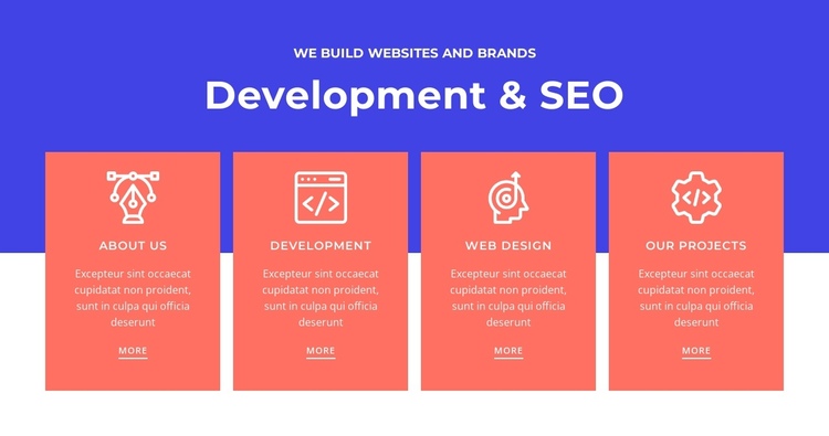 Development and SEO One Page Template