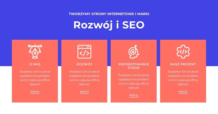 Rozwój i SEO Szablon HTML