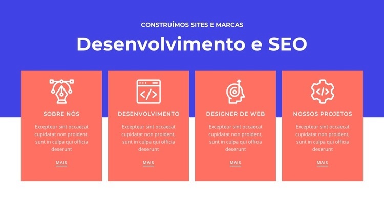 Desenvolvimento e SEO Maquete do site