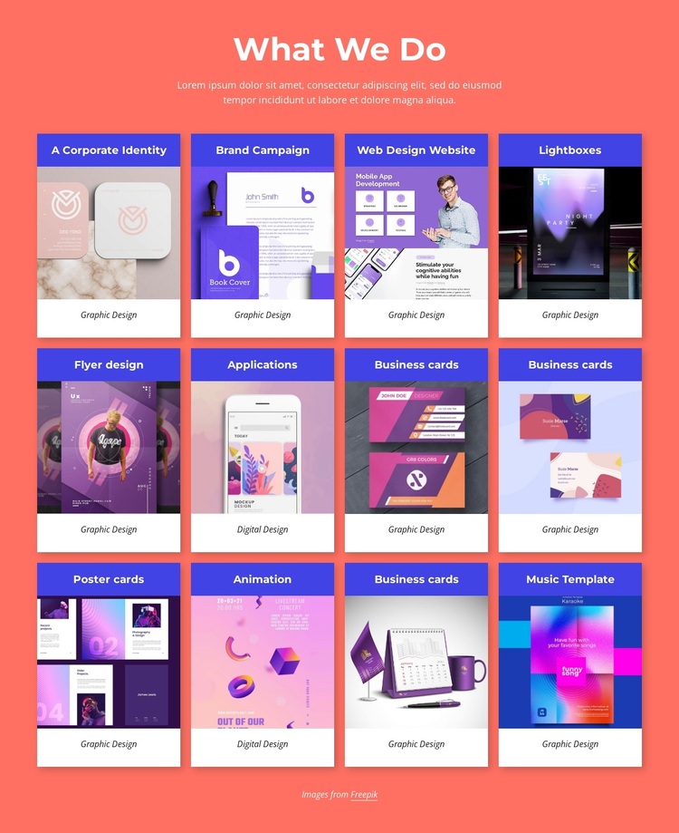 Design studio creative projects Template