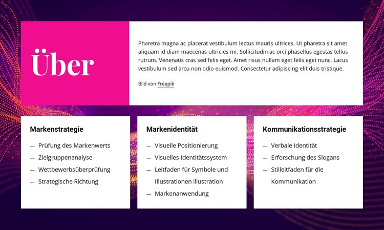 Über Branding und Design Website-Modell