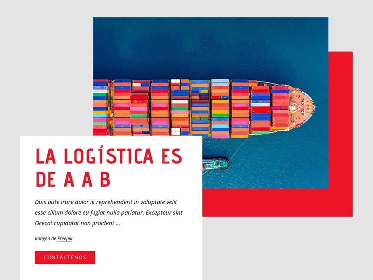 Compañía superior de transporte de contenedores Maqueta de sitio web