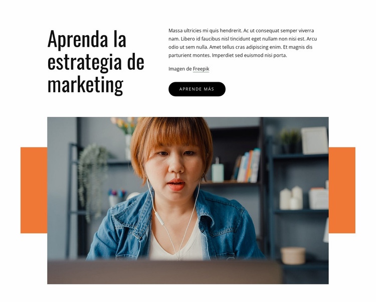 Aprenda la estrategia de marketing Página de destino