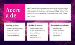 Acerca De La Marca Y El Diseño Plantilla De Diseño CSS