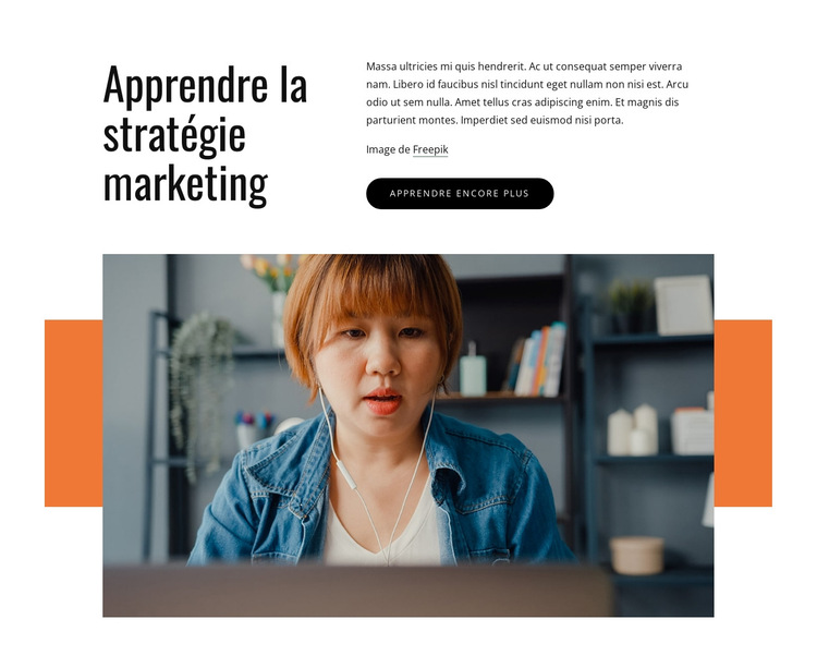 Apprendre la stratégie marketing Modèle de site Web