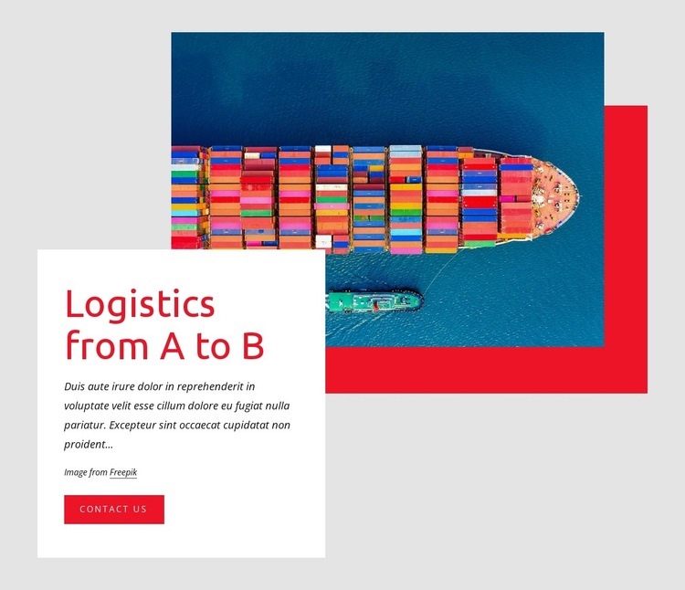 Top container shipping company Homepage Design