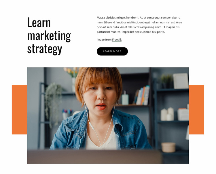 Learn marketing strategy Html Website Builder