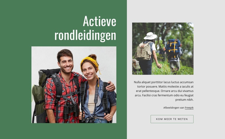 Actieve romantische tours Html Website Builder