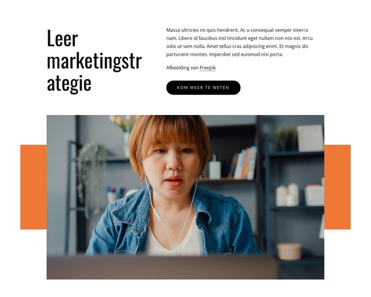 Leer marketingstrategie HTML5-sjabloon