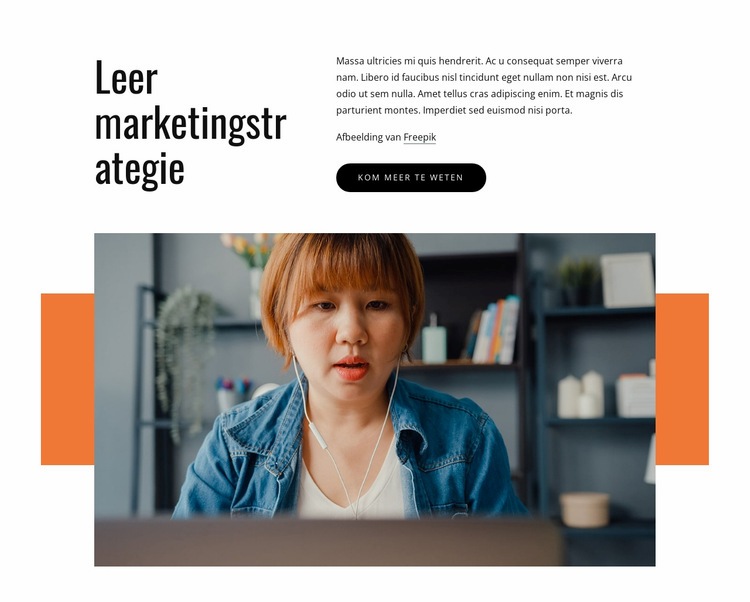 Leer marketingstrategie Website ontwerp