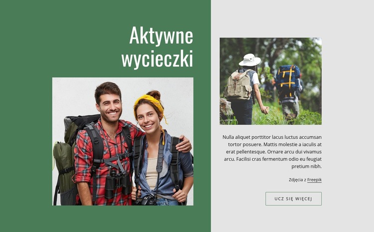 Aktywne romantyczne wycieczki Kreator witryn internetowych HTML