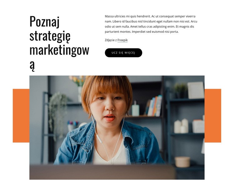 Poznaj strategię marketingową Kreator witryn internetowych HTML