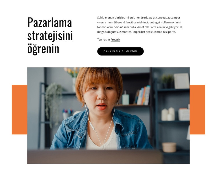 Pazarlama stratejisini öğrenin Html Web Sitesi Oluşturucu