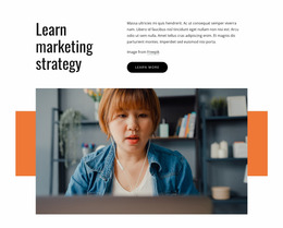 Learn Marketing Strategy - Drag & Drop Website Mockup