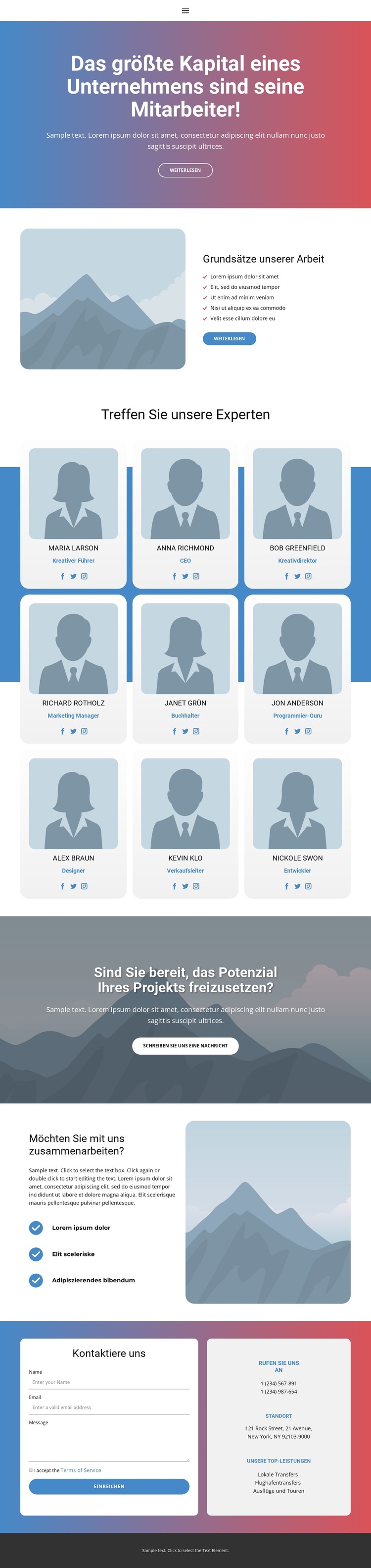 Team5 Website-Vorlage