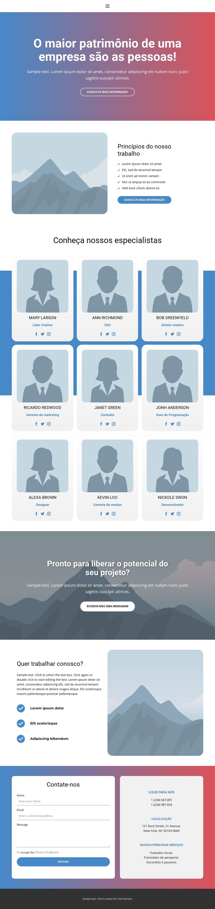 Equipe5 Modelo de site