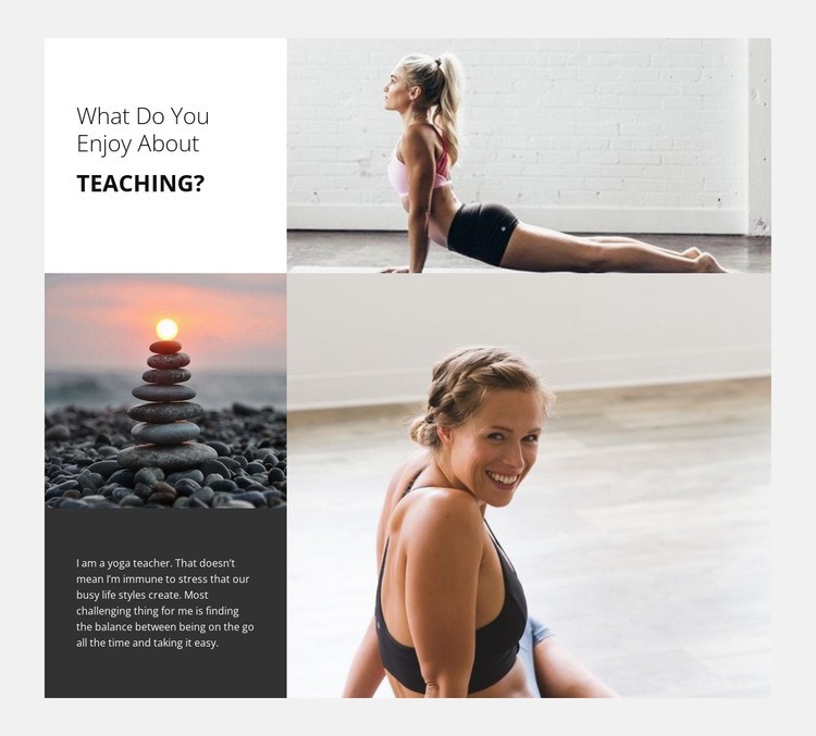 Yoga utbildningscenter Html webbplatsbyggare