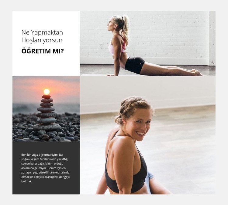Yoga eğitim merkezi Açılış sayfası