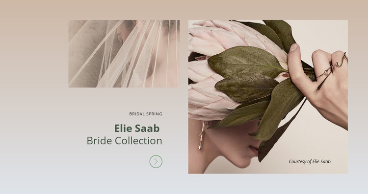 Bride Collection Website Mockup