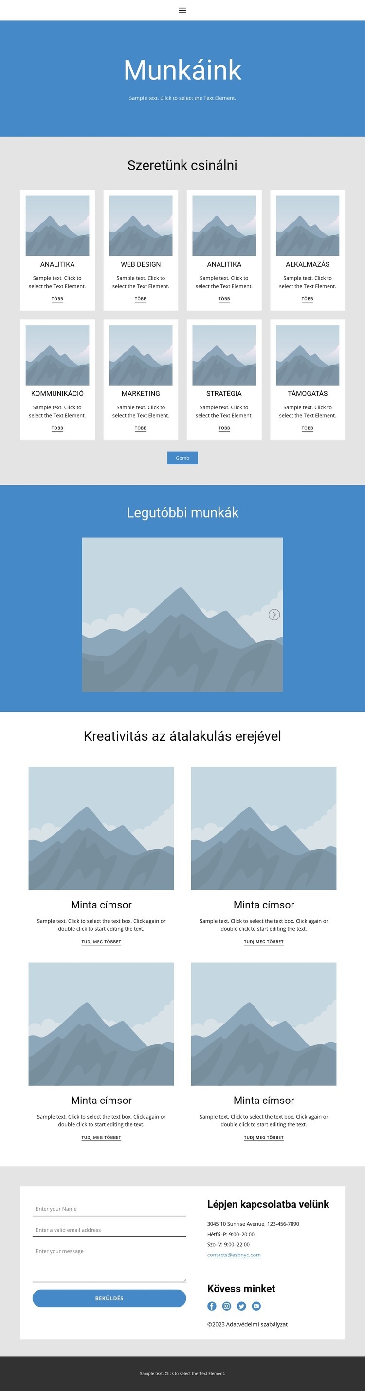 Portfólió5 Weboldal sablon
