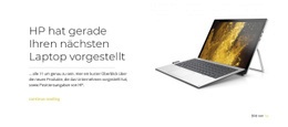 Website-Zielseite Für Enthüllter Laptop